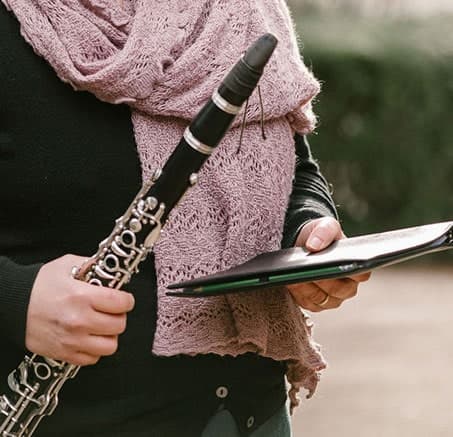 Live-Musik bei einer Trauerfeier — Klarinette